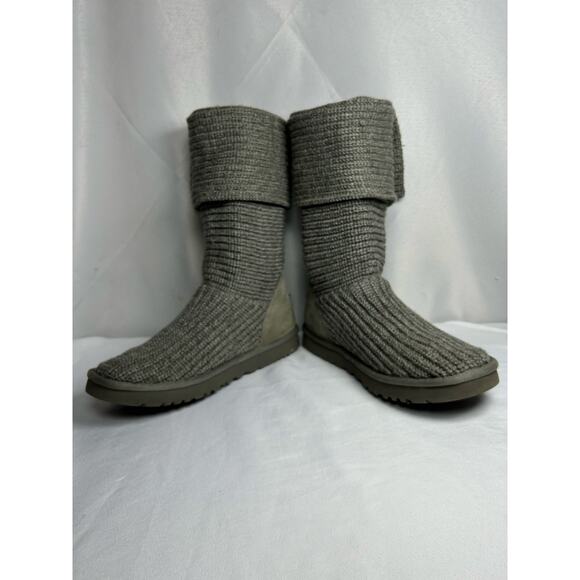 Ugg Cardy dark grey sweater classic tall 2 button womens boots SZ 10 - Picture 2 of 10